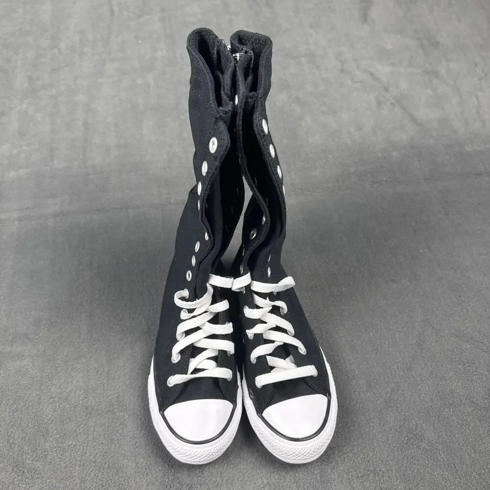 Converse Youth Size 1 Chuck Taylor All Star XX-Hi Sneaker Shoes Black White NEW